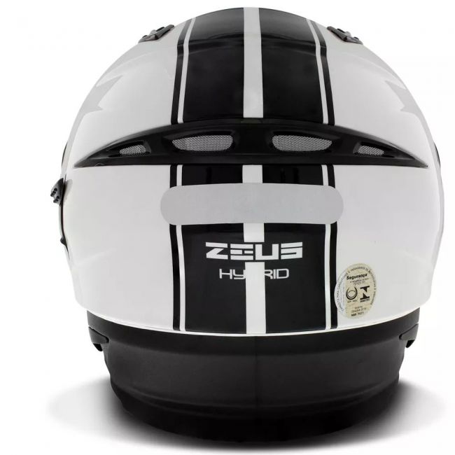 Capacete Zeus 3020 Ab2 58 Branco E Preto | Danymotos